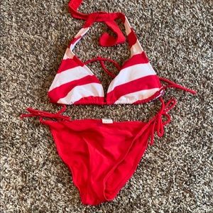 OP Red Striped Bikini